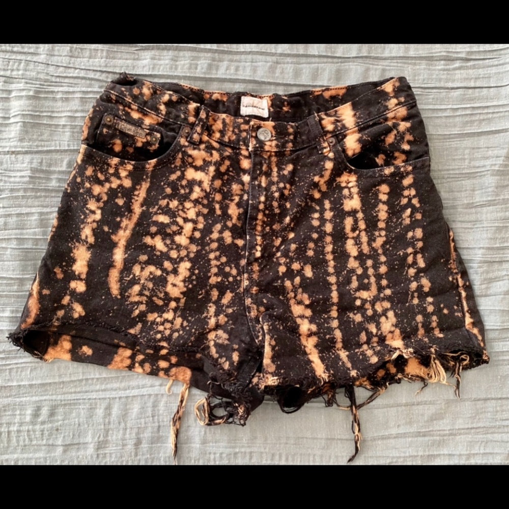 Calvin Klein Distressed Acid Wash Denim Short
